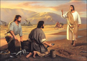 Jesus calls the disciples by the sea