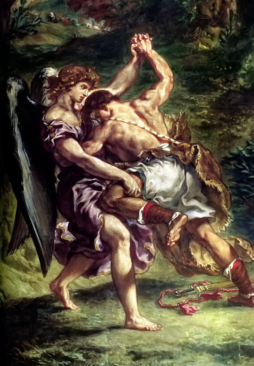 Jacob Wrestling with the Angel, Eugene Delacroix c. 1861
