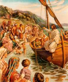 Jesus Teaches from Peter's Boat