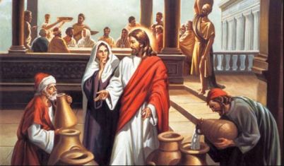 wedding at cana water into wine