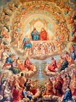 All Saints gathered around the throne