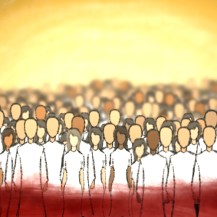 Great Multitude with white robes washed in the blood of the lamb